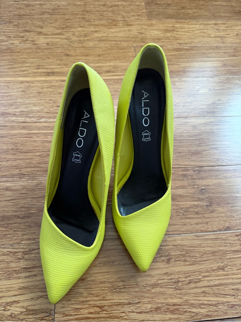 ALDO Neon Yellow Pointed Toe Pumps